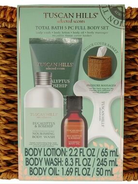 Eucalyptus & Rosehip 5-Piece Bath & Body Set - $15